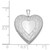 Image of Sterling Silver Rhodium-plated 20mm Floral Border Heart Locket Pendant 320