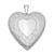 Image of Sterling Silver Rhodium-plated 20mm Floral Border Heart Locket Pendant 320