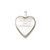 Image of Sterling Silver Rhodium-plated 20mm Shiny-Cut Footprints Heart Locket Pendant