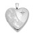 Image of Sterling Silver Rhodium-plated 20mm Shiny-Cut Footprints Heart Locket Pendant