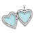 Image of Sterling Silver Rhodium-plated 20mm Shiny-Cut Heart Locket w/ Three Diamonds Pendant