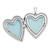 Image of Sterling Silver Rhodium-plated 20mm Swirl & Polished Heart Locket Pendant