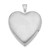 Image of Sterling Silver Rhodium-plated 20mm Textured Daisies Heart Locket Pendant