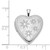 Image of Sterling Silver Rhodium-plated 20mm Textured Daisies Heart Locket Pendant