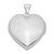 Image of Sterling Silver Rhodium-plated 21mm Heart Locket Pendant