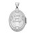 Image of Sterling Silver Rhodium-plated 21mm Scroll Oval Love Always Locket Pendant