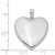 Image of Sterling Silver Rhodium-plated 24mm Plain Heart Locket Pendant