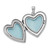 Image of Sterling Silver Rhodium-plated 24mm Plain Heart Locket Pendant