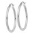 Image of 32mm Sterling Silver Rhodium-Plated 2mm Round Hoop Earrings QE802