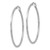 Image of 47mm Sterling Silver Rhodium-Plated 2mm Satin & Shiny-Cut Hoop Earrings QE4422