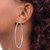 Image of 63mm Sterling Silver Rhodium-Plated 2mm Satin & Shiny-Cut Hoop Earrings QE4425