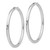 Image of 51mm Sterling Silver Rhodium-Plated 3.5mm Tube Earrings QLE148
