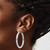 Image of 42mm Sterling Silver Rhodium-Plated 4.00mm Shiny-Cut Hoop Earrings QE3548