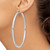 Image of 82mm Sterling Silver Rhodium-Plated 4mm Round Hoop Earrings QE4407