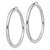 Image of 67mm Sterling Silver Rhodium-Plated 5mm Polished Hoop Earrings QE4411