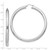 Image of 67mm Sterling Silver Rhodium-Plated 5mm Polished Hoop Earrings QE4411