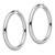 Image of 55mm Sterling Silver Rhodium-Plated 5mm Tube Earrings QLE153