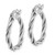 Image of 21.75mm Sterling Silver Rhodium-Plated Antiqued Twisted Hoop Earrings QE14162