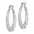 Image of 29mm Sterling Silver Rhodium-Plated Bamboo-Style Hoop Earrings QE4711