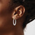 Image of 29mm Sterling Silver Rhodium-Plated Bamboo-Style Hoop Earrings QE4711