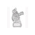 Sterling Silver Rhodium-plated Blank Christmas Santa Ornament