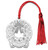 Image of Sterling Silver Rhodium-plated Blank Christmas Wreath Ornament
