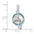 Image of Sterling Silver Rhodium-Plated Blue Inlay Lab-Created Opal Dolphin Pendant