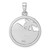 Image of Sterling Silver Rhodium-Plated Blue Lab-Created Opal Palm Tree Ocean Pendant