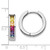18mm Sterling Silver Rhodium-Plated Channel Set Colorful CZ Small Hoop Earrings