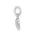 Image of Sterling Silver Rhodium-plated Childs Brushed Heart CZ Pendant