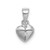 Image of Sterling Silver Rhodium-plated Childs Brushed Heart CZ Pendant