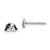 Image of Sterling Silver Rhodium-Plated Childs Enameled Puppy Post Earrings