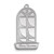 Sterling Silver Rhodium-plated Christmas Window Pane Ornament