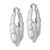 Image of 35mm Sterling Silver Rhodium-Plated Claddagh Hoop Earrings