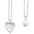 Image of Sterling Silver Rhodium-plated Cross & Flowers Enamel Heart Locket & Pendant Set