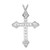 Image of Sterling Silver Rhodium-Plated CZ Cross Pendant QC3317