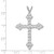 Image of Sterling Silver Rhodium-Plated CZ Cross Pendant QC3317