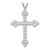 Image of Sterling Silver Rhodium-Plated CZ Cross Pendant QC3317