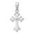 Image of Sterling Silver Rhodium-Plated CZ Cross Pendant QC3358