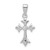 Image of Sterling Silver Rhodium-Plated CZ Cross Pendant QC3358