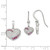 Sterling Silver Rhodium-plated CZ Heart Dangle Earrings & Pendant Set