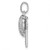 Image of Sterling Silver Rhodium-Plated CZ Heart Lock & Key Pendant QP4922