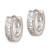Image of 12mm Sterling Silver Rhodium-Plated CZ Hinged Hoop Earrings QE9250