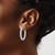 Image of 27mm Sterling Silver Rhodium-Plated CZ Hinged Oval Hoop Earrings QE7999