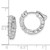 Image of 16mm Sterling Silver Rhodium-Plated CZ In & Out Hoop Earrings QE12998