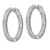 Image of 31mm Sterling Silver Rhodium-Plated CZ In & Out Hoop Earrings QE13006
