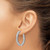 Image of 31mm Sterling Silver Rhodium-Plated CZ In & Out Hoop Earrings QE13006