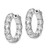 Image of 22.54mm Sterling Silver Rhodium-Plated CZ In & Out Round Hoop Earrings QE12992