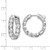 Image of 22.54mm Sterling Silver Rhodium-Plated CZ In & Out Round Hoop Earrings QE12992