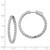 Image of 32.85mm Sterling Silver Rhodium-Plated CZ In & Out Round Hoop Earrings QE12996